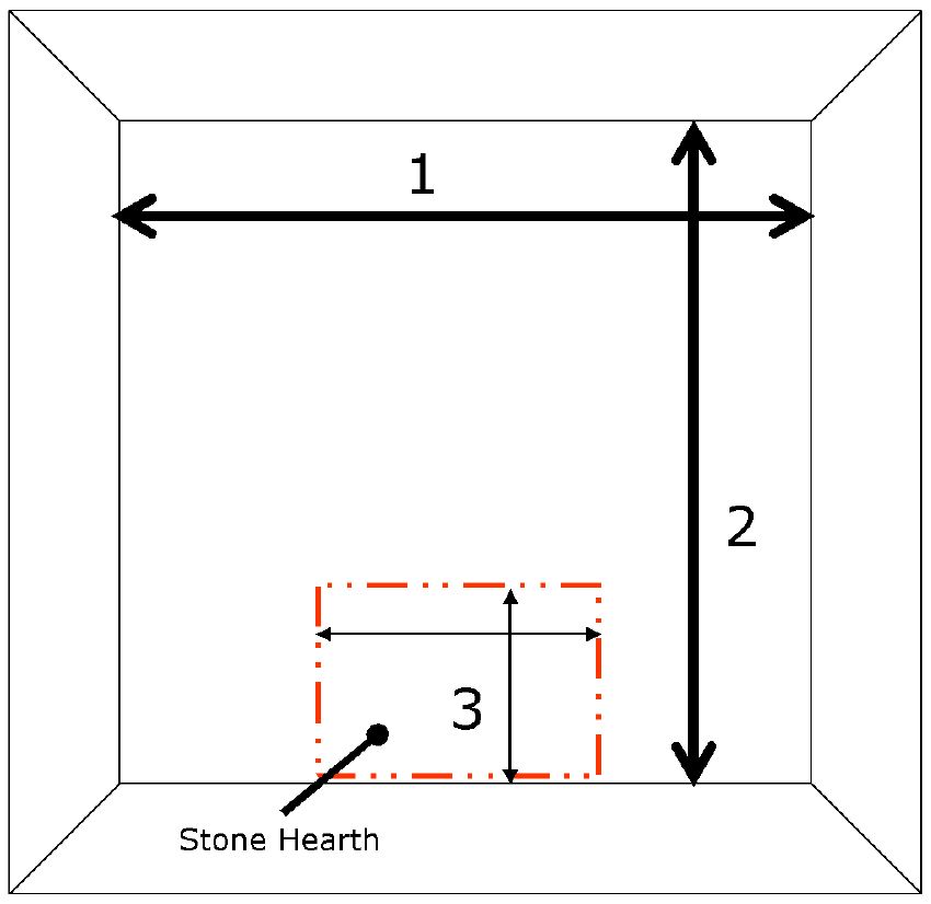 Diagram of how to measure for flooring