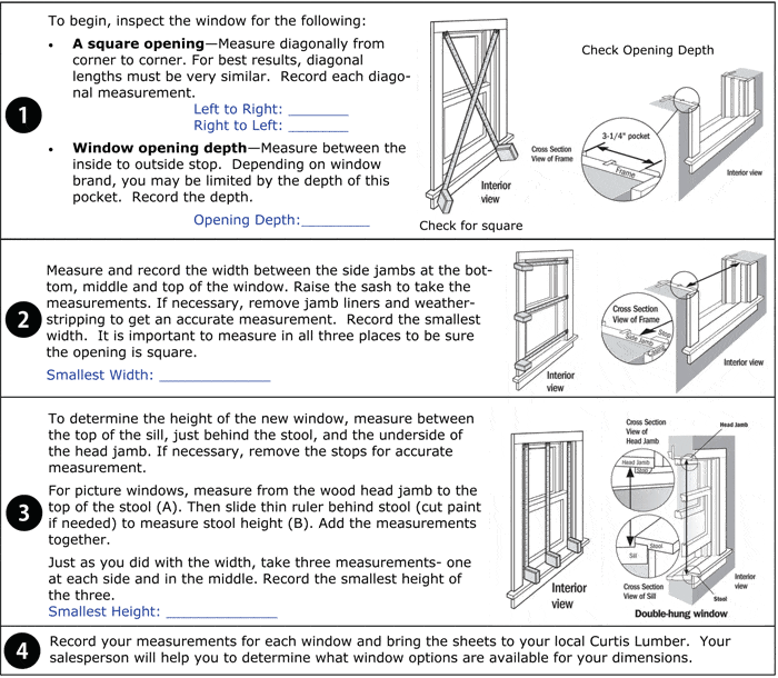 Replacement Window Measuring Guide | Curtis Lumber