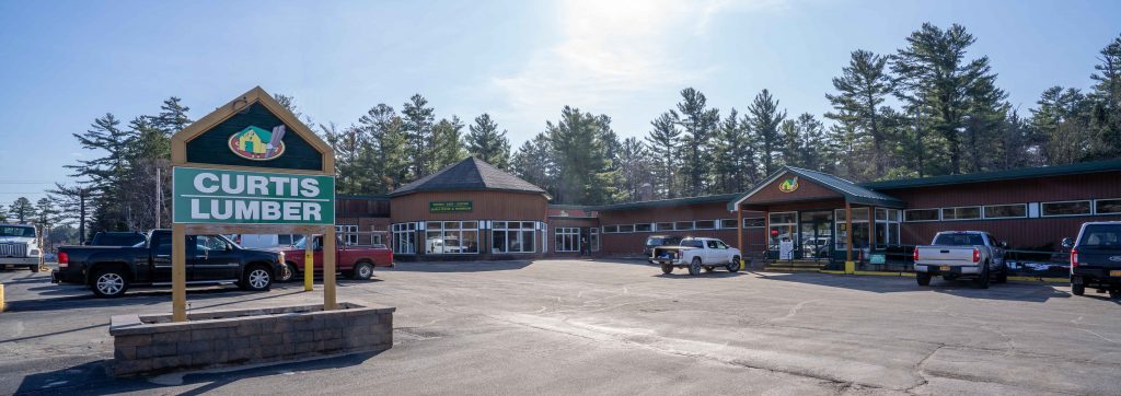 Storefront of Curtis Lumber in Ray Brook New York