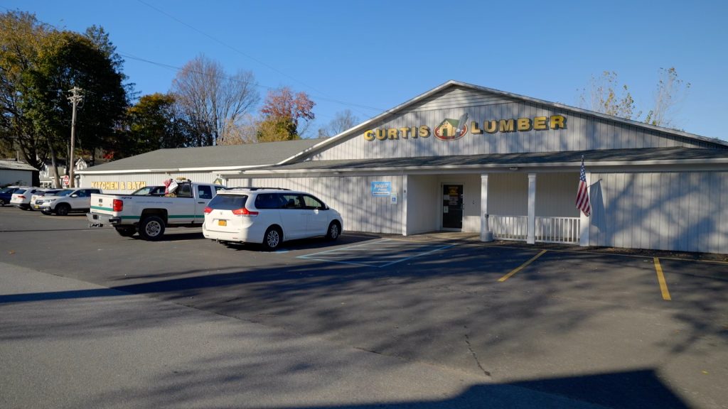 Curtis Lumber storefront in Schuylerville, New York