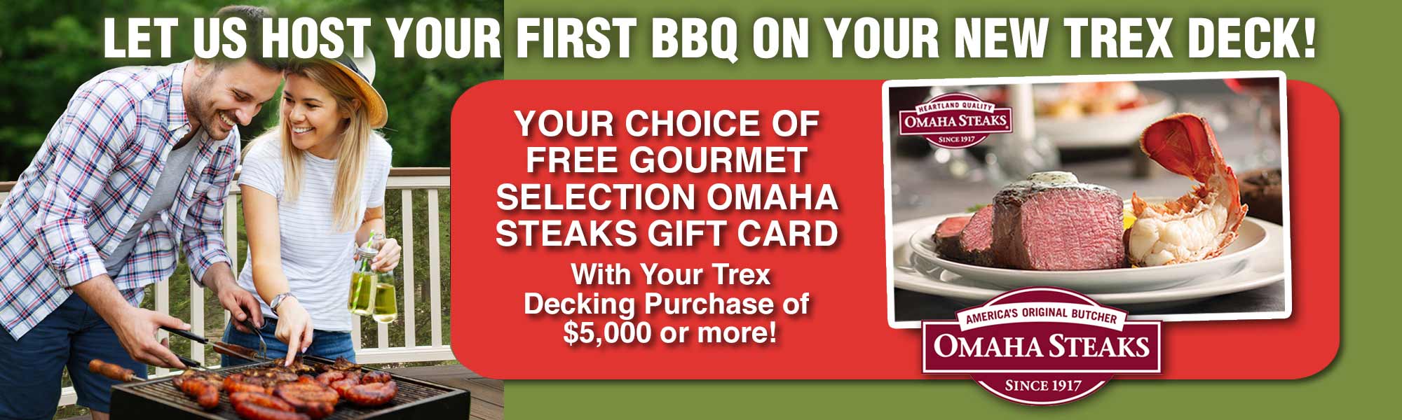 Trex Decking Omaha Steaks LimitedTime Offer 2024 Curtis Lumber