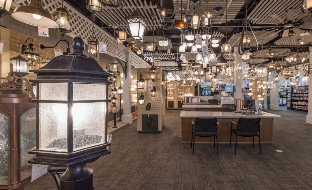 Lighting Store Near Me at Curtis Lumber featuring in stock and special order light fixtures.